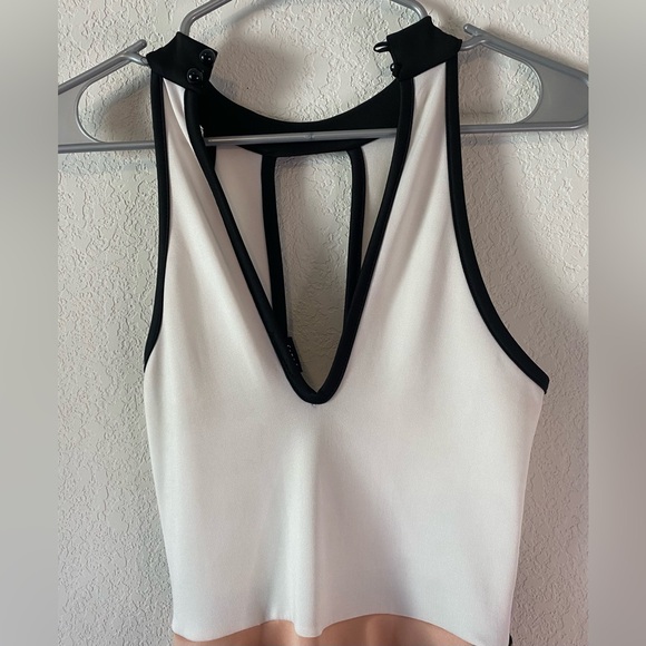 Privy Privately Privileged White & Pink Mini Dress w/ Built in Shorts Size S - Picture 6 of 8